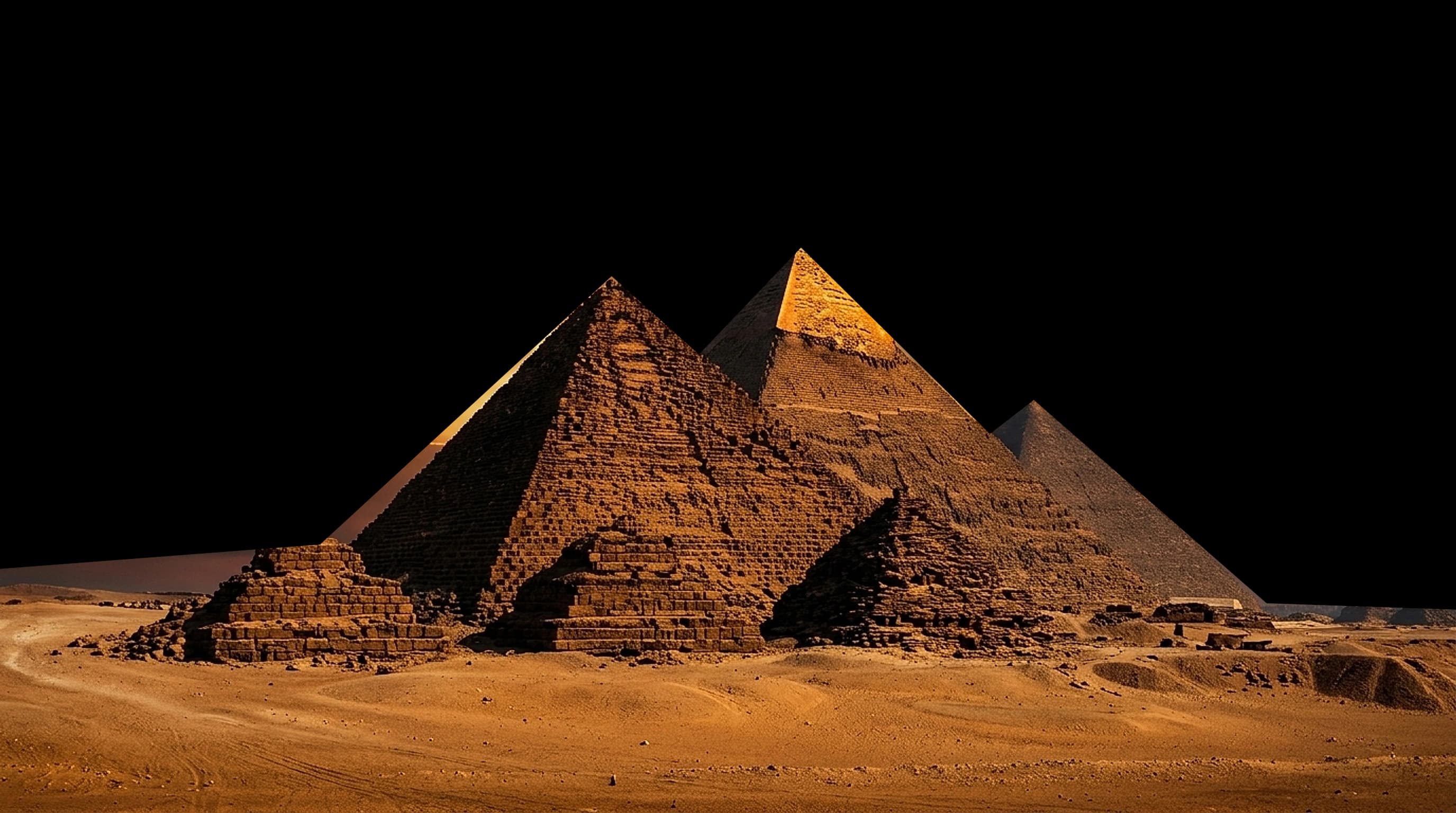 The Three Pyramids Foreground